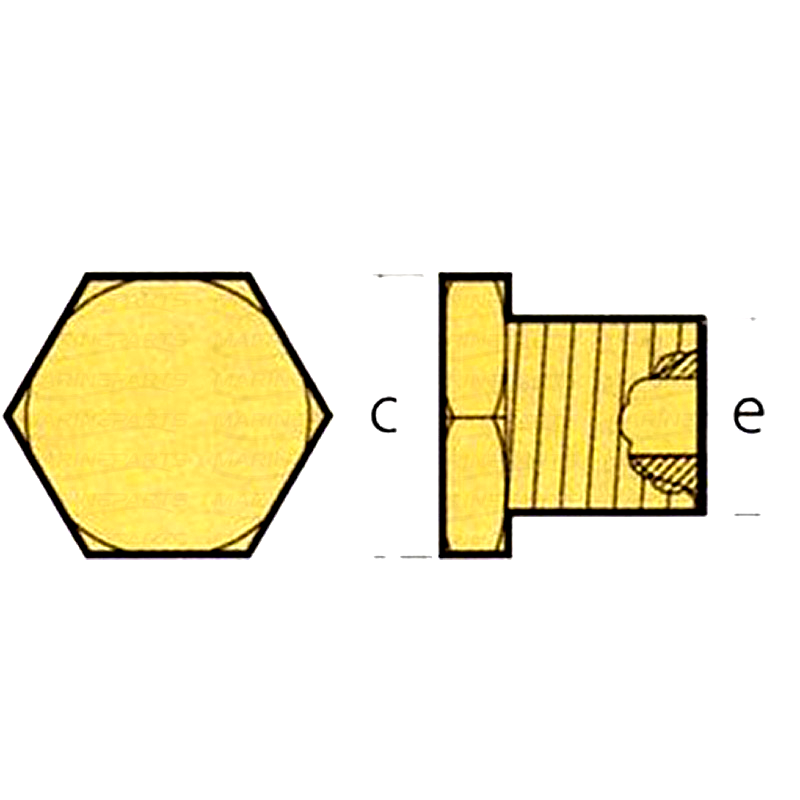 Wtyczka mosiężna Cummins gr.  1/2'' BSPT
