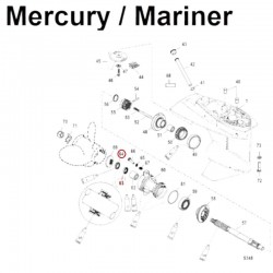 Uszczelnienie olejowe przekładni Mercury/Mariner